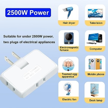 PaeorRorL 3 Way Flat Outlet Extender for Any Space