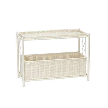 Household Essentials ML-5017 Indoor Outdoor Resin Wicker Planter Stand, 2 Piece