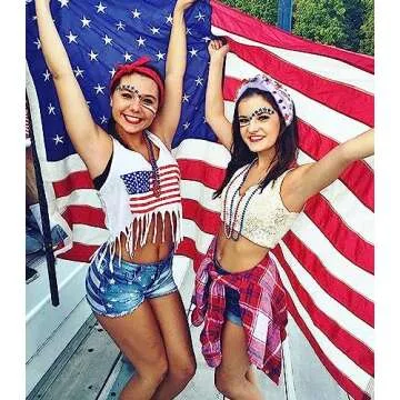 4 th of July Headband for Women American Flag Knottted Headband Star USA Charm Fourth of July Patriotic Headband Headpiece Red White and Blue Crystal Top Knot Wide Hairband Hair Accessories Gift (white patriotic headband)