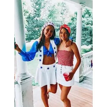 4 th of July Headband for Women American Flag Knottted Headband Star USA Charm Fourth of July Patriotic Headband Headpiece Red White and Blue Crystal Top Knot Wide Hairband Hair Accessories Gift (white patriotic headband)