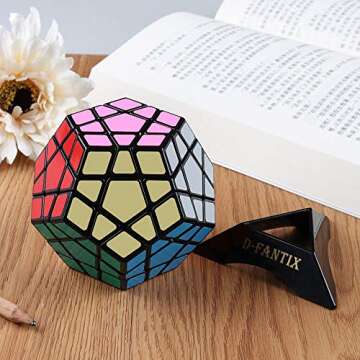 D-FantiX Shengshou Megaminx Speed Cube 3x3 Dodecahedron Hexagon Puzzle Toy Black
