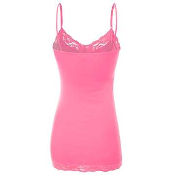 Adjustable Lace Trim Cami Top for Women - Comfort & Style