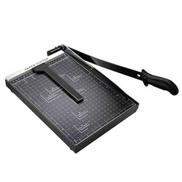 newtend Paper Trimmer, A4 Paper Cutter Guillotine with Heavy Duty Gridded Base Cut Length 12 Sheets Capacity, Cutting Paper Machine for Home Office