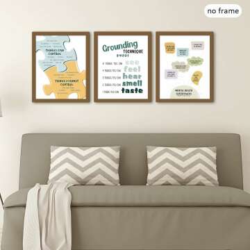 Motivational Mental Health Posters - 9 Piece Set