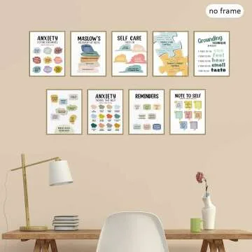 Motivational Mental Health Posters - 9 Piece Set