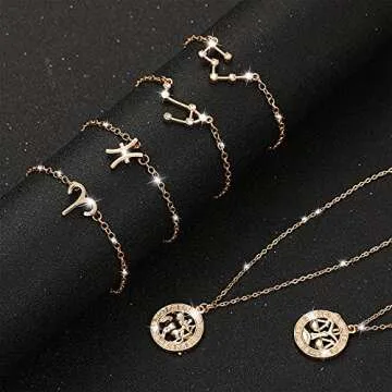 Hicarer 72 Pieces Zodiac Charms Set for Jewelry Making