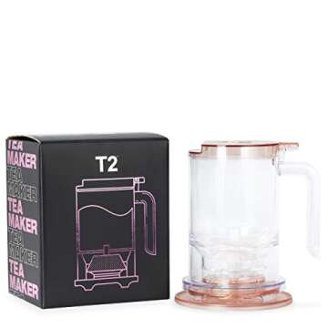 T2 Tea Teamaker - BPA-Free, Loose Leaf Maker, Soft Pink