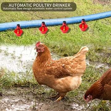 Sansheng Automatic Chicken Waterer Cups - Pack of 24