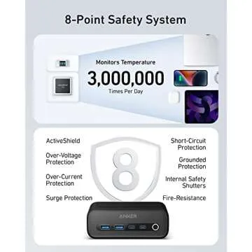 Anker 525 Charging Station, 7-in-1 USB C Power Strip for iphone13/14, 5ft Extension Cord with 3AC,2USB A,2USB C,Max 65W Power Delivery Desktop Accessory for MacBook Pro, Home, Office (Natural Green)