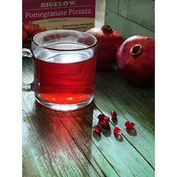 Bigelow Tea Pomegranate Pizzazz Herbal Tea, Caffeine Free Tea with Pomegranate, 20 Count Box (Pack o...