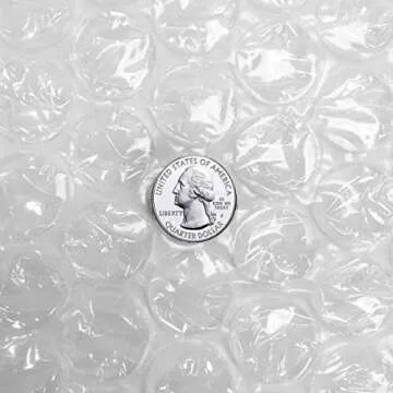 Amazon Basics Perforated Bubble Cushioning Wrap, Large, Clear, 5/16", 12-Inch x 100-Foot Long Roll