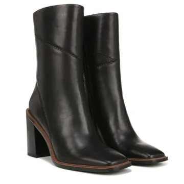 Franco Sarto Women's Stevie Mid Calf Boots in Black Leather