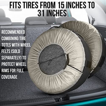 Organically Driven Tire Totes for Easy Tire Storage and Transport