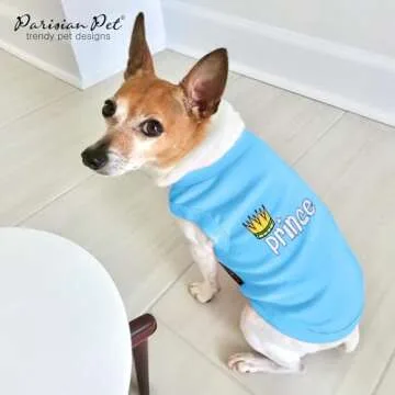 Elegant Parisian Pet Dog T-Shirt for Small Pups - Prince Design