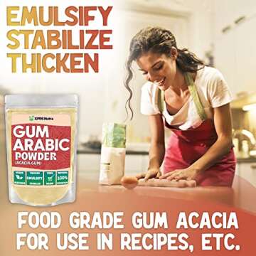 XPRS Nutra Gum Arabic Powder - Premium Acacia Gum Powder 4 Ounce - Food Grade Powdered Gum Powder Arabic Gum Arabic for Watercolor Paint - Arabic Gum Powder for Baking and More