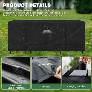 Durable Azobur Waterproof Patio Furniture Cover 108 x 82