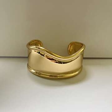 Colorful Bling Punk Twisted Cuff Bracelet for Women