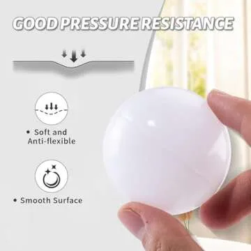 Ball Pit Balls for Kids, 100 pcs 2.15 Inches Small Size Thicken Soft Plastic Crush Proof Ball Pit Balls BPA Phthalate Free Baby Toddler Toy Ball with 3 Color White Clear and Warm Grey