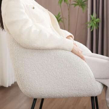 Zesthouse Sherpa Dining Chairs Barrel Back for Comfort