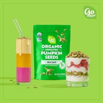 Go Raw Organic Sprouted Pumpkin Seeds Sea Salted Superfood 14 oz