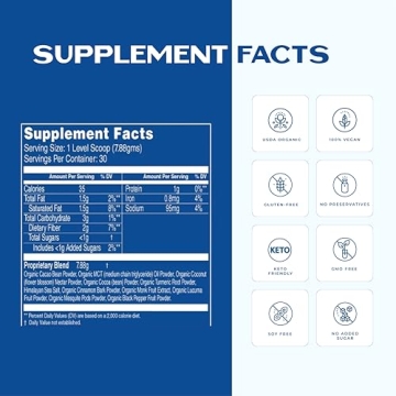 Earth Echo Cacao Bliss Organic Superfood Powder 30 Servings