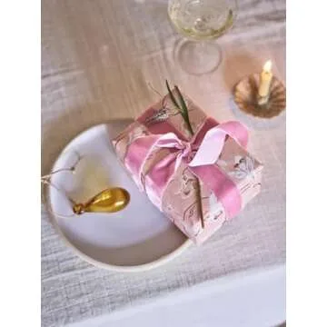 Pink Velvet Ribbon 1'' 25 Yards for Christmas Tree, Gift Wrapping, Flower Bouquet, Wreath Decorations, Bow Making