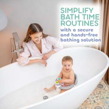 BEBELEH™ Baby Bath Seat for Babies 6 Months & Up - Safe Infant and Toddler Baby Bathtub Seat for S...