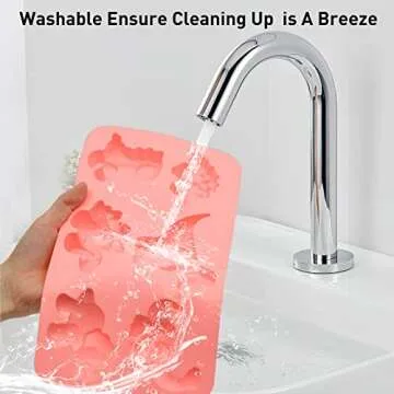 Dinosaurs Jelly Molds for Baby, Kawaii Dino Animal Food Molde Tools Making Cupcake Cookies Crayon Pudding for Kids…