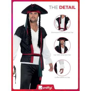 Smiffys Men's Aye Aye Pirate Captain Costume