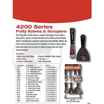 Red Devil 4251 6-in-1 Painter's Tool, 1-Pack, Black