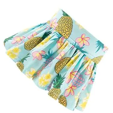 CuteBone Dog Bikini Dress 2 Pack, Stylish Swimsuit Costume for Small Dogs, Comfortable & Adjustable Puppy Bathing Suit, Soft Outfit Pet Apparel for Beach, Pool and Summer Fun 2DB21S