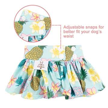 CuteBone Dog Bikini Dress 2 Pack, Stylish Swimsuit Costume for Small Dogs, Comfortable & Adjustable Puppy Bathing Suit, Soft Outfit Pet Apparel for Beach, Pool and Summer Fun 2DB21S