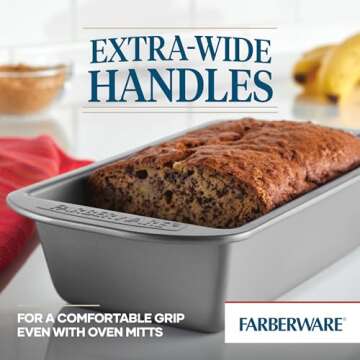 Farberware Nonstick Bakeware 9x5 Loaf Pan for Safe Baking
