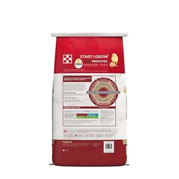 Purina Start & Grow | Nutritionally Complete Medicated Chick Feed Crumbles | 25 Pound (25 lb.) Bag