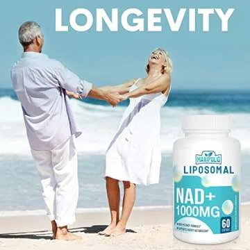Liposomal NAD+ Supplement 1000 mg | Highest NAD Pontecy | Max Absorption | Pure NAD Supplement | Energy and DNA Repair, Aging Defense, Brain Function | 60 Softgels