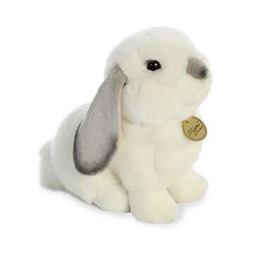 Aurora® Realistic Miyoni® Lop Eared Rabbit Stuffed Animal - Cherished Companionship - Grey