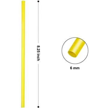 200 Count 100% Compostable Plant-Based PLA Straws-KTOB Biodegradable Colorful Drinking Plasticless Straws-Eco Friendly Plastic Bar Straws