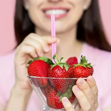 200 Count 100% Compostable Plant-Based PLA Straws-KTOB Biodegradable Colorful Drinking Plasticless Straws-Eco Friendly Plastic Bar Straws