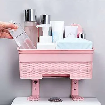 Adhesive Shower Caddy - No Drill, Heavy Duty Organizer