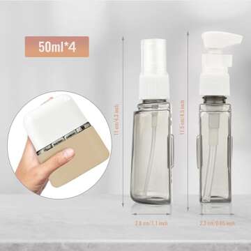 Bpluma Travel Bottles: Leak-Proof Toiletries Containers with Labels for Air Travel