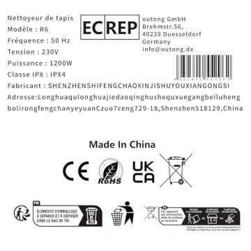 TAB Carpet Cleaner Machine, FastHeating Portable Upholstery Spot Cleaner Shampooer Machine, 14KPa Stain Remover Deep Cleaner for Pets,Stairs,Car Seat and Couch, Self-Cleaning, 140℉ Heat Wash, R6