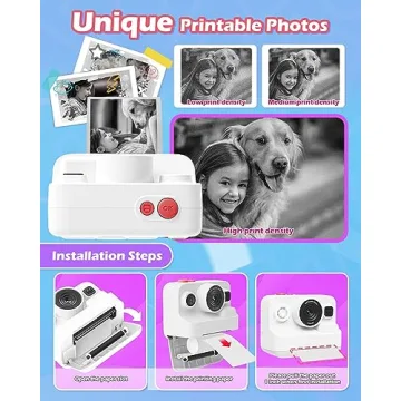 Anchioo Kids Camera Instant Print for 3-12 Year Olds