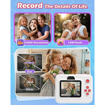 Anchioo Kids Camera Instant Print for 3-12 Year Olds