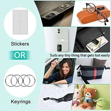Stick On Key & Remote Finder - 95dB Key Tracker