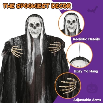 AuroTops Halloween Hanging Grim Reapers 5 Pack Decorations