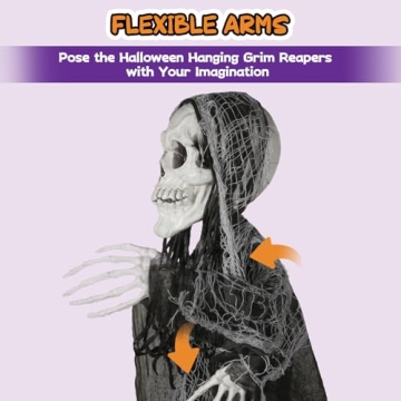 AuroTops Halloween Hanging Grim Reapers 5 Pack Decorations