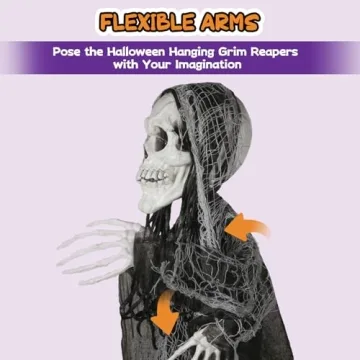 AuroTops Halloween Hanging Grim Reapers 5 Pack Decorations