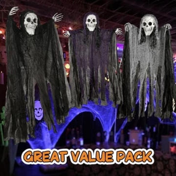 AuroTops Halloween Hanging Grim Reapers 5 Pack Decorations