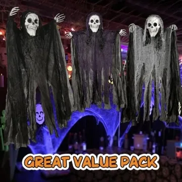 AuroTops Halloween Hanging Grim Reapers 5 Pack Decorations