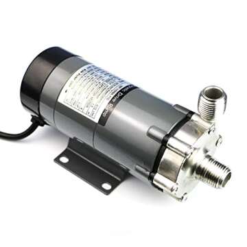 BACOENG 115 Volt Inline Home Brewing System Beer Pump Stainless Steel Wort Pump, 55” Cord WITH Plu...